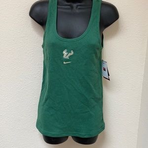 Women’s green waffle tank top USF Bulls